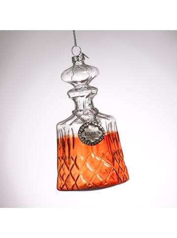 MARELIDA Weihnachtsbaumschmuck BOURBON Flasche aus Glas H: 14cm