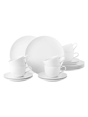 Seltmann Weiden 18er Set Kaffeeservice Liberty Weiß in weiß