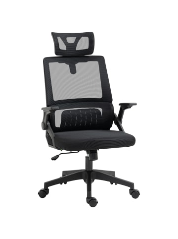 Vinsetto Bürostuhl-60L x 61B x 104,5-121,5H cm-Schwarz