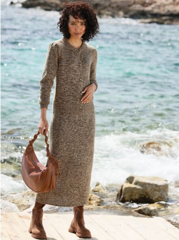 Heine Strickjacke in schoko-sesam-meliert
