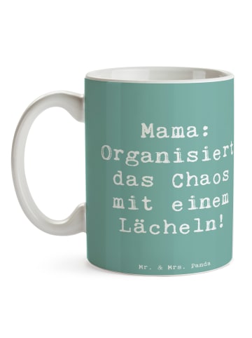 Mr. & Mrs. Panda Bedruckte Tasse Spruch Mama Ordnung mit Spruch in Meeresbrise