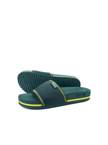 Flip Flop Slides "pool*neoprene" in Blaugrün / Gelb