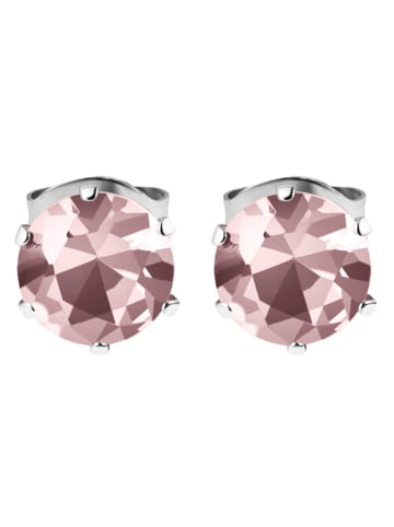 Adeliás Unisex Ohrringe – Ohrstecker aus Edelstahl mit Zirkonia in silber