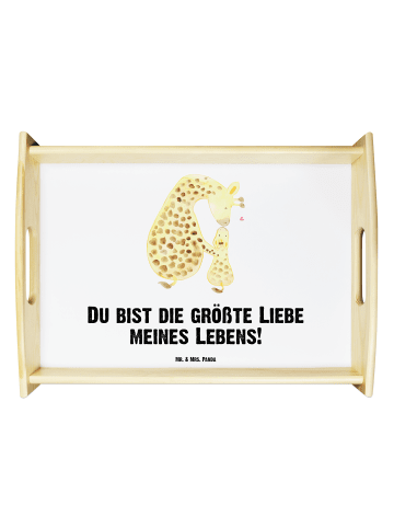 Mr. & Mrs. Panda Tablett Giraffe Kind mit Spruch in Weiß