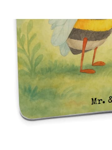 Mr. & Mrs. Panda Untersetzer Hummeln Kleeblatt Design mit Spruch in Weiß