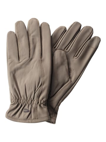 Camel Active Lederhandschuhe mit Touchscreen Funktion in Dunkel khaki