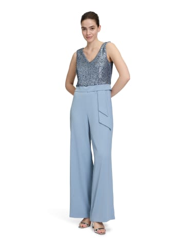 Vera Mont Jumpsuit mit Pailletten in Light Steel Blue