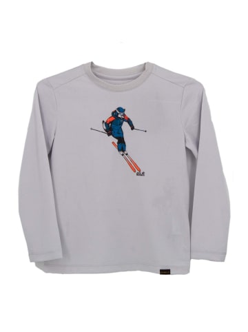 Jack Wolfskin Langarmshirt Neureuther Jackie Print Kinder Longsleeve Shirt Sport in Grau