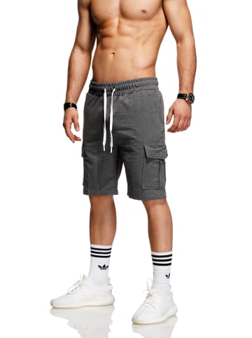 behype Sweatshorts CURT in dunkelgrau