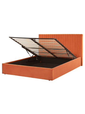 Beliani 2-tlg Bettgestell VION in Orange
