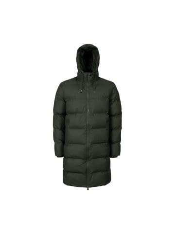 RAINS Steppjacke Alta Longer Puffer Jacket W3T3 in dunkelgruen