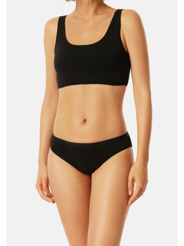 UNCOVER BY SCHIESSER Tai Slip Cotton in Schwarz / Weiß