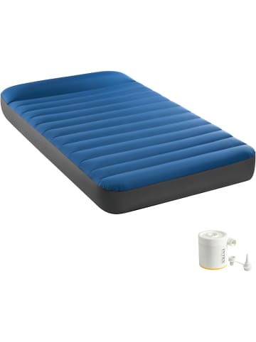 Intex Luftbett Twin Dura-Beam Truaire inkl. USB-Luftpumpe 99x191x22cm in blau