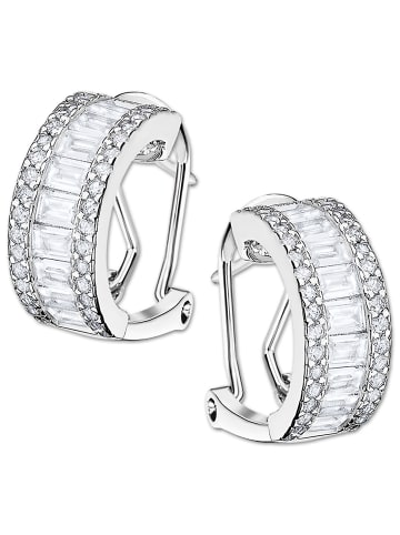 LOTUS silver Ohrringe Silber 925 Sterling Silber Zirkoniastein Creolen