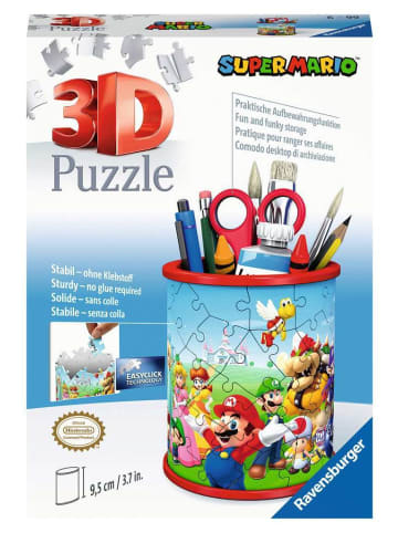 Ravensburger Konstruktionsspiel Puzzle 54 Teile 3D Puzzle Stiftehalter Super Mario 6-99 Jahre in bunt
