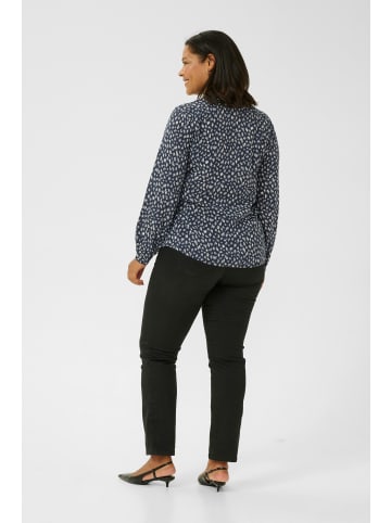 KAFFE curve Langarm-Bluse KCjalu Regular fit in Blue Graphic Dots