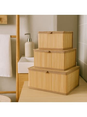 BOXIMO Verschließbare Körbe in braun
