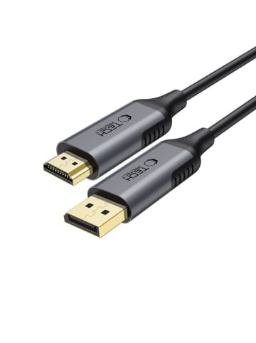 TechProtect Tech-Protect UltraBoost DisplayPort / HDMI 2.0 4K 60Hz Kabel 2 m in Schwarz