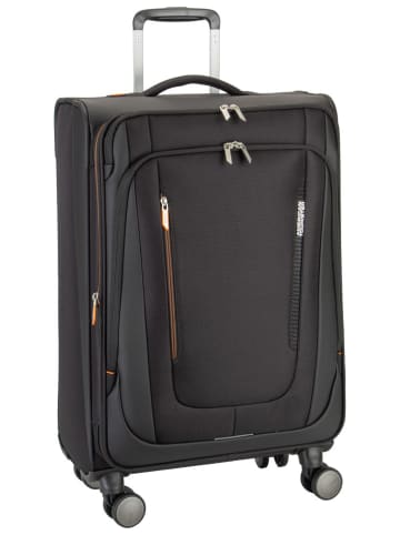 American Tourister Trolley Wanderlite Spinner M Exp in Shadow Black