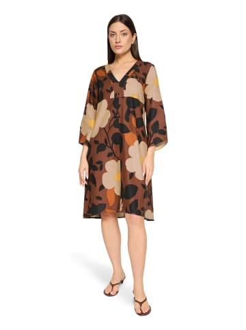 CARTOON Tunikakleid mit Muster in Camel/Braun