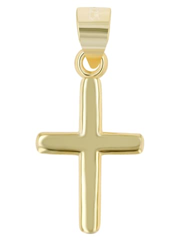 Adeliás Unisex Anhänger – Kreuzanhänger aus 925 Silber in gold