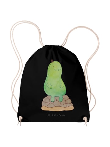 Mr. & Mrs. Panda gym tasche Schildkröte Pause ohne Spruch in Schwarz