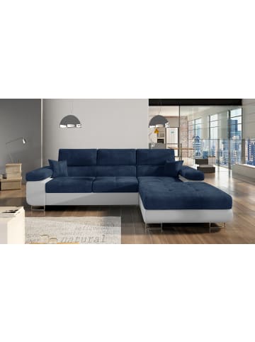 MF Design Amanda Recamiere Rechts in Navyblau -  (L) 203 x (B) 289 x (H) 85 cm