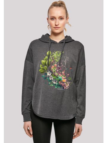 F4NT4STIC Oversized Hoodie Baum mit Blumen Oversize Hoodie in charcoal