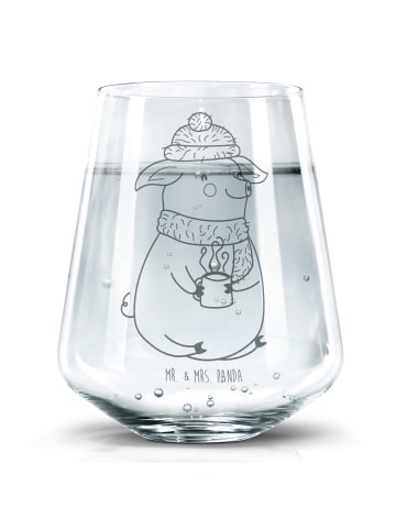 Mr. & Mrs. Panda Trinkglas Schweinchen Glühwein ohne Spruch in Transparent