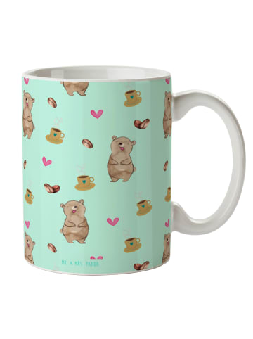 Mr. & Mrs. Panda Jumbo Tasse Bär Kaffee ohne Spruch in Türkis