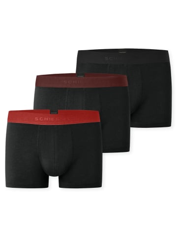 Schiesser Boxershort 3er Pack in Schwarz/Rot
