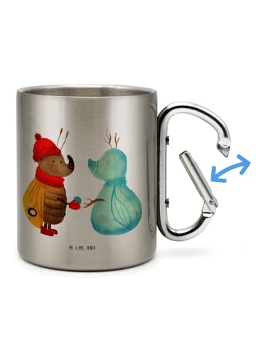 Mr. & Mrs. Panda Kaffeetasse Nachtfalter Schneemann ohne Spruch in Silber