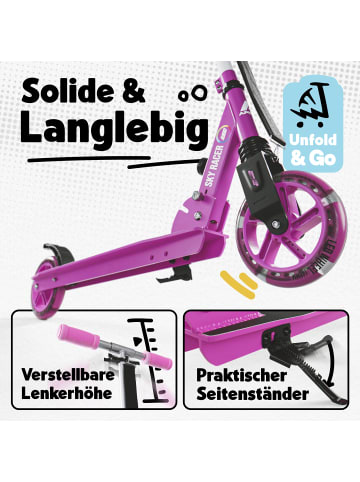 Apollo LED City Roller mit Federung " Scooter Skyracer " in rot