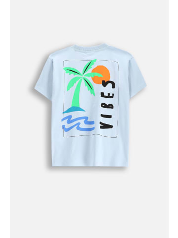 Coccodrillo T-Shirt mit kurzen Ärmeln in hellblau