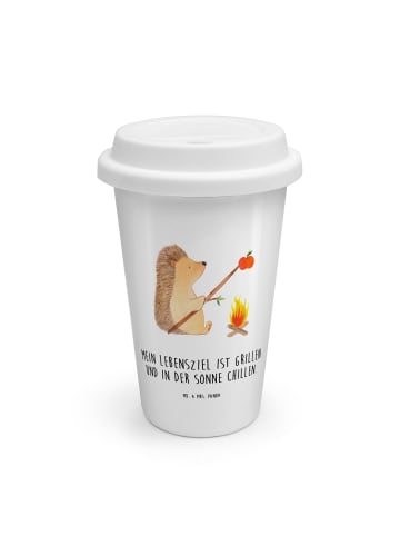 Mr. & Mrs. Panda Thermotasse Igel Grillen mit Spruch in Weiß