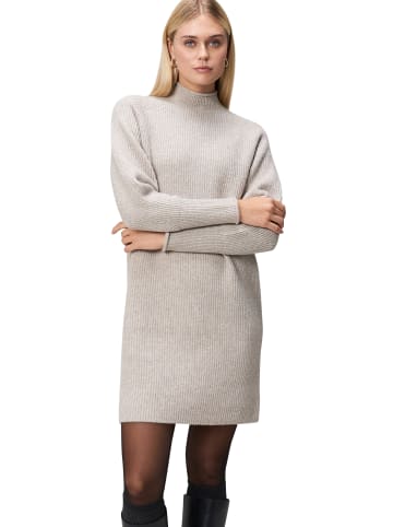 Zero  Strickkleid mit Stehkragen in Beige Melange