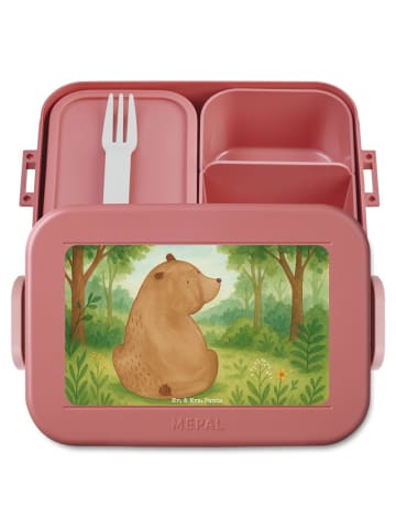 Mr. & Mrs. Panda MEPAL Bentobox Bär Schulterblick Design ohne Sp... in Rot Pastell