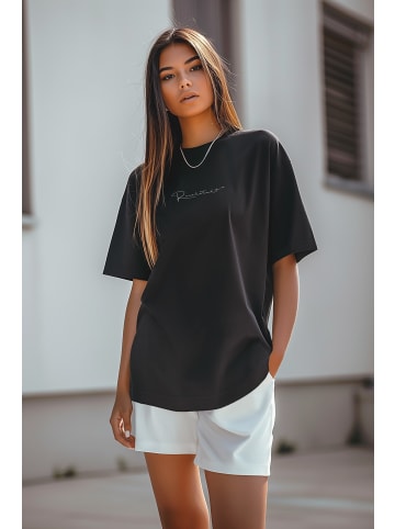 Reichstadt Reichstadt Oversized T-Shirt Damen Brand Stick 23RSW044 Black XS