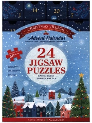 Eurographics Spiel - Puzzle Adventskalender - 1200 Teile Christmas Village