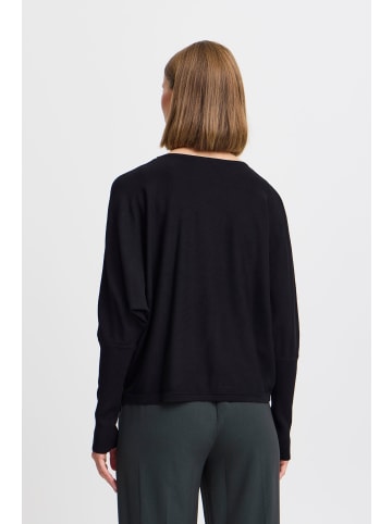 b.young Longpullover BYMMMORLA BAT JUMPER 20814389 leichter Strickpullover in black denim