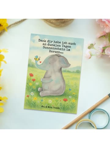 Mr. & Mrs. Panda Grußkarte Elefant Biene Design mit Spruch in Weiß