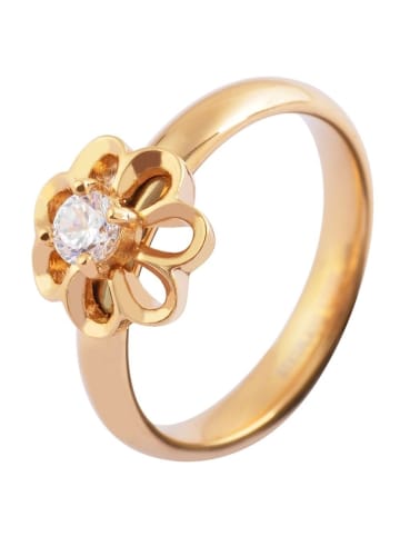 Adeliás Damen Ring aus Edelstahl in gold