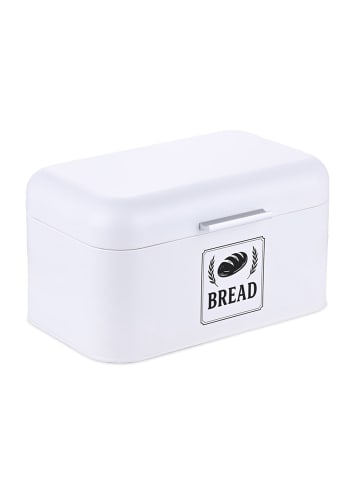 relaxdays Brotkasten in Weiß – (B)30 x (H)16,5 x (T)19 cm