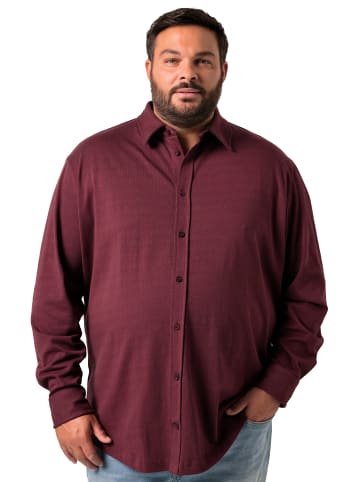 Men Plus Hemd in burgunder