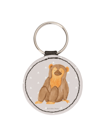 Mr. & Mrs. Panda Anhänger Affe ohne Spruch in Grau Pastell