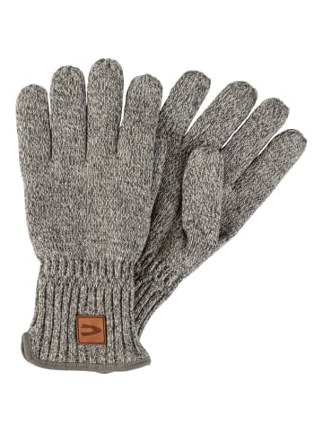 Camel Active Melierte Strickhandschuhe mit warmen Futter in Hellgrau