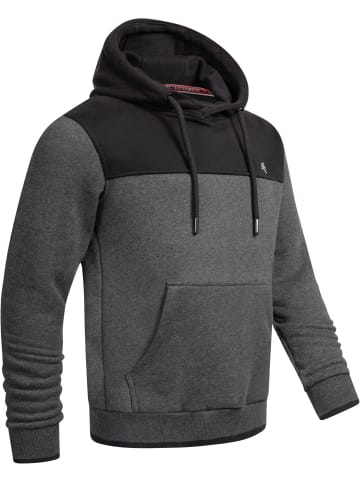 Alessandro Salvarini Kapuzenpullover Alessandro Salvarini Herren Hoodie AS312 in Dunkelgrau