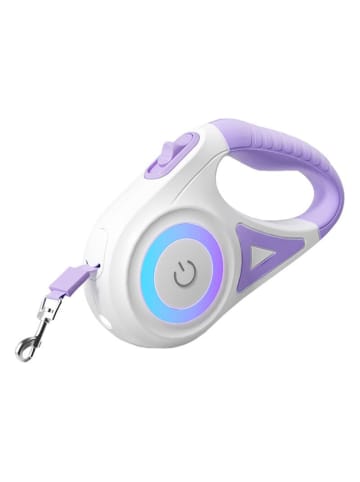 Rojeco Automatische Hundeleine 5m mit LED lila