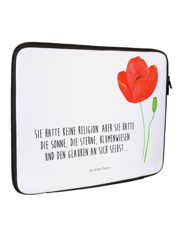 Mr. & Mrs. Panda Notebook Tasche Blume Mohnblume mit Spruch in Weiß