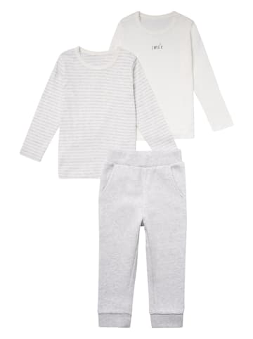 Stellou & friends Jersey-Set 3tlg., 2 Langarmshirts und Hose in grau